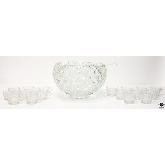 Smith Glass Punch Bowl Set