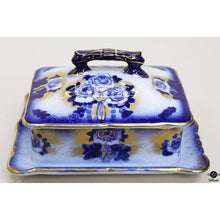  Flow Blue Butter Dish